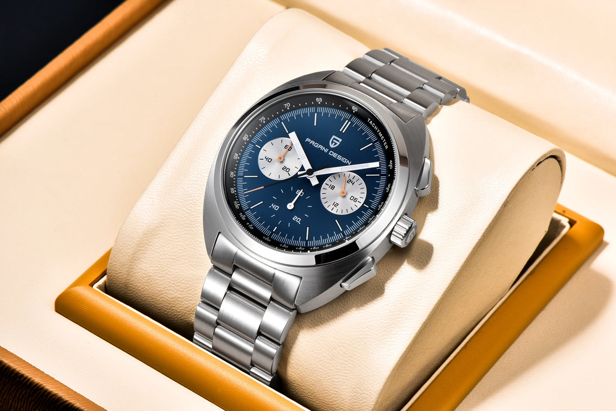PAGANI DESIGN 2025 New Panda Dial Men Watches Luxury Quartz Watch For Men Japan VK63 Sport Chronograph Sapphire glass Wristwatch