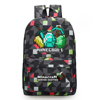 Minecraft Enderman Creeper Graphic Printed Backpack Large Capacity Lightweight Fashion Casual For Daily Travel Outdoor Leisure