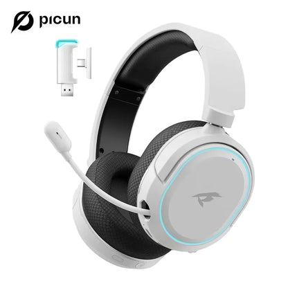 Auriculares gaming inalámbricos Picun G2 Bluetooth 5.3 – Sonido envolvente 7.1, auriculares gaming de baja latencia de 5ms con micrófono ENC para PC, PS5, PS4, Switch y móvil