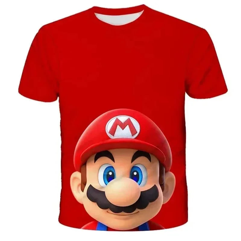 Super Mario Bros 3D Print T-shirt  Adults Children/Youth Mario Peach Sonic Game Cartoon Short Sleeve Tee Streetwear Casual Tops