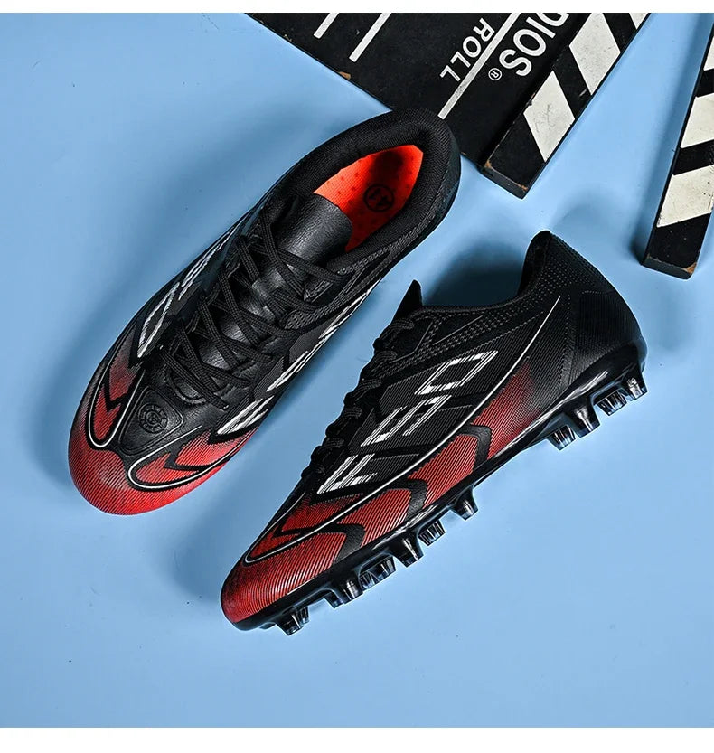 Nouvelles chaussures de football pour hommes, chaussures de sport respirantes, antidérapantes, de haute qualité, chaussures de football pour match en plein air, futsal, haute cheville, ultralégères