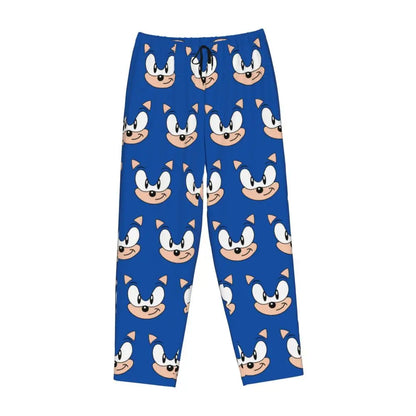 Custom Women Soniced Pajama Pants Printed Hedgehog Game Sleep Sleepwear Bottoms with Pockets