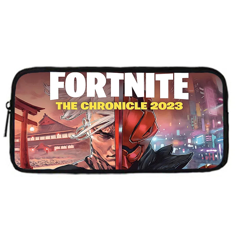 Mochila Escolar Infantil com Mala de Ombro e Estojos para Lápis, Malas Escolares com Design Hot Game-F-FortniteS para Rapazes e Raparigas, Melhor Presente