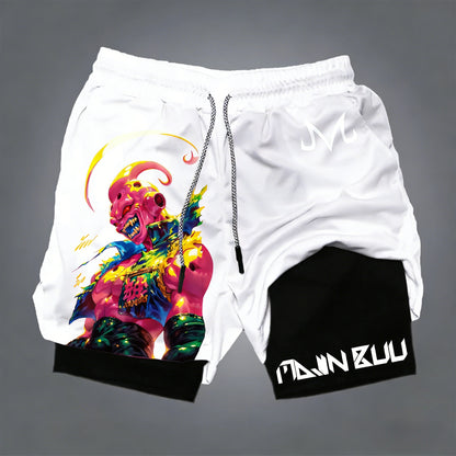 Dragon Ball Anime GOKU Peripheral Printed Double Layer Shorts 2026 Latest Spring and Summer Sports Men's Loose Breathable Pants
