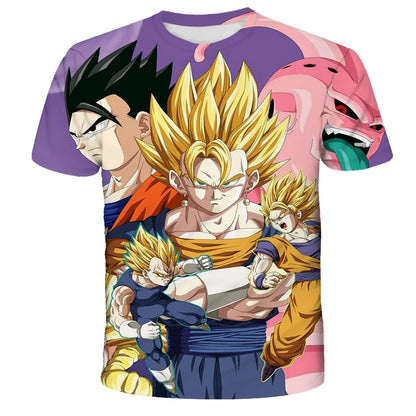 Men's T-shirts Dragon Ball Z T-shirt Boys Clothes Children's Clothing Summer Short Sleeve Kids Cartoon Tee Tops Baby Boy T Shirt