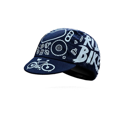style Casquettes de cyclisme Casquettes de sport d'été respirantes pour le vélo Séchage rapide Polyester Casquettes noires et bleues Classiques