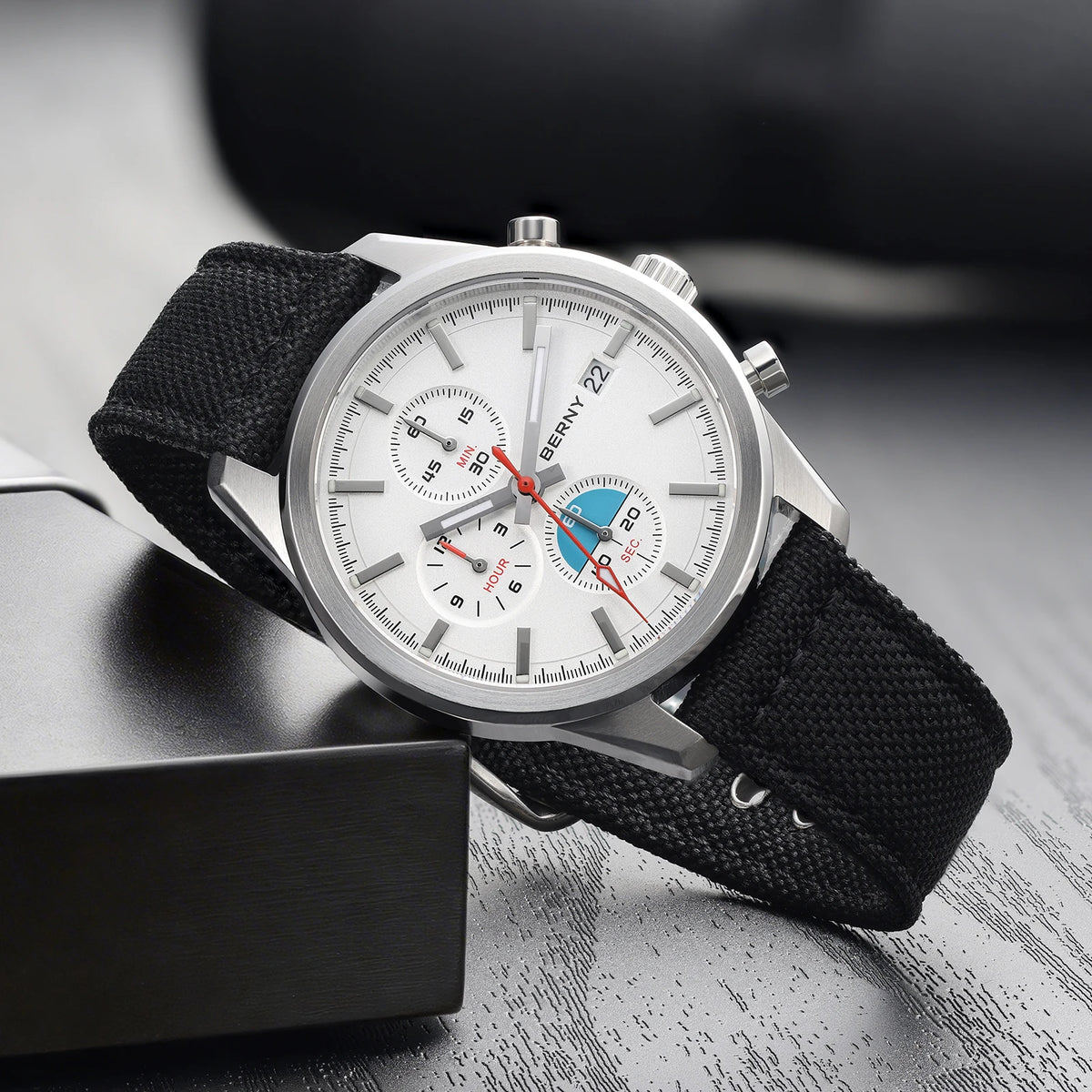 BERNY Top Quartz Chronograph Men's Watches Luminous Miyota 0S10 Sapphire AR Coated 5ATM Waterproof 2026 New Sports Men's Watches
