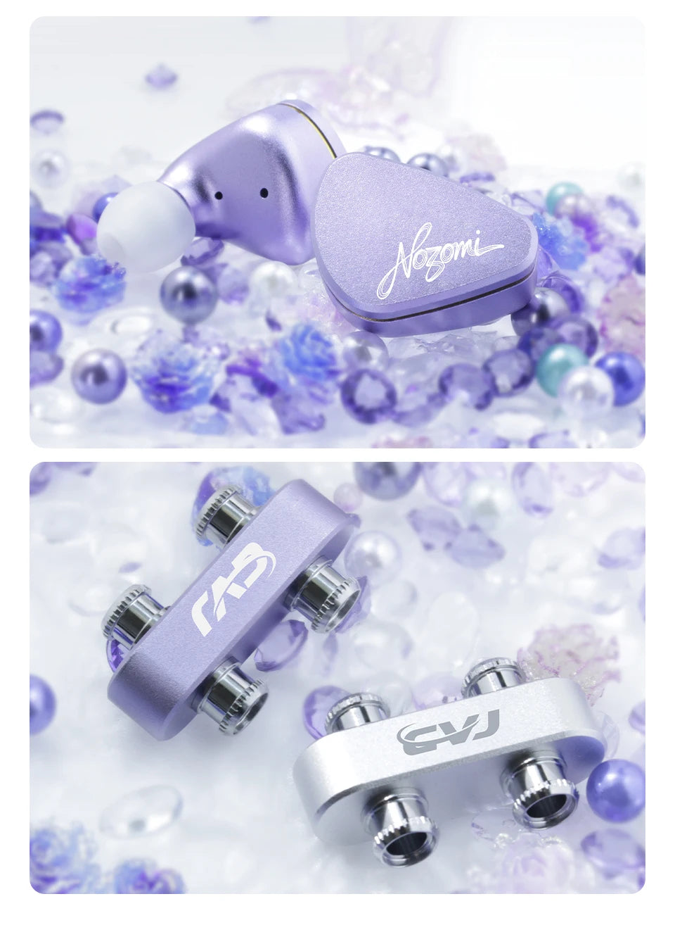 CVJ NOZOMI 2DD+1PD New Planar In-Ear Earphones Interchangeable Panel Nozzle 3 Unit Earbuds for Music And Gaming