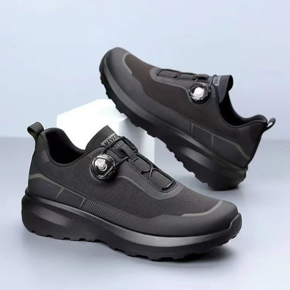 Original New Men Rotating-Button Driving Sneakers Platform Casual Walking Shoes Outdoor Wear-Resistant Running Sports Shoes Plus Size