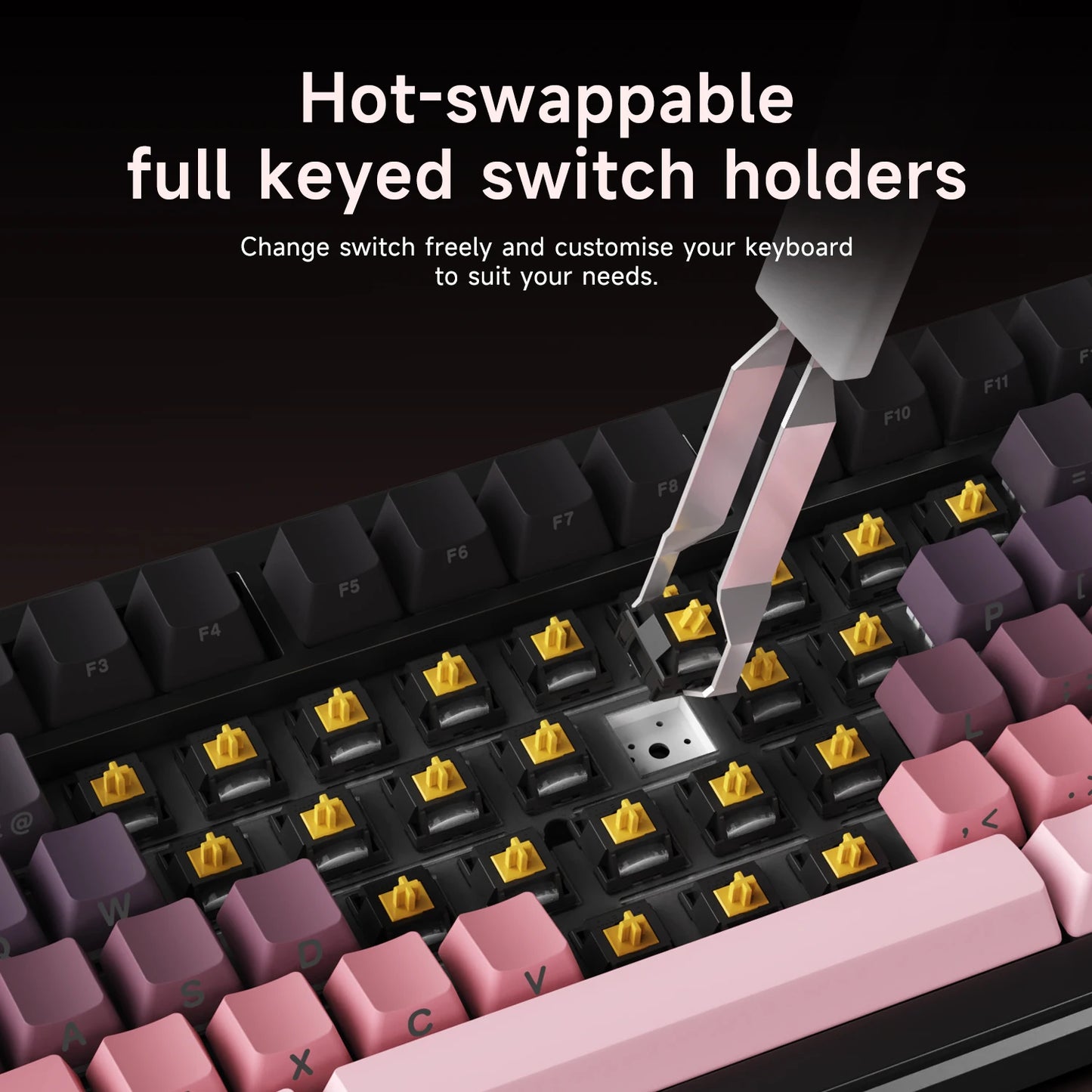 AJAZZ AK820 MAX PLUS Tri-mode TFT Screen Gaming Keyboard 8000mAH dual system hot swap FR4/PC Plate Volume Knob