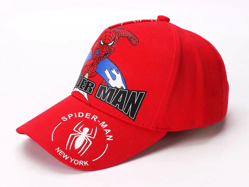 Figurka z anime Marvela Spider-Man – czapka z daszkiem z motywem kreskówkowym, bawełna i poliester, czapka z daszkiem dla chłopców i dziewcząt, akcesoria do nakryć głowy, prezent urodzinowy dla dzieci