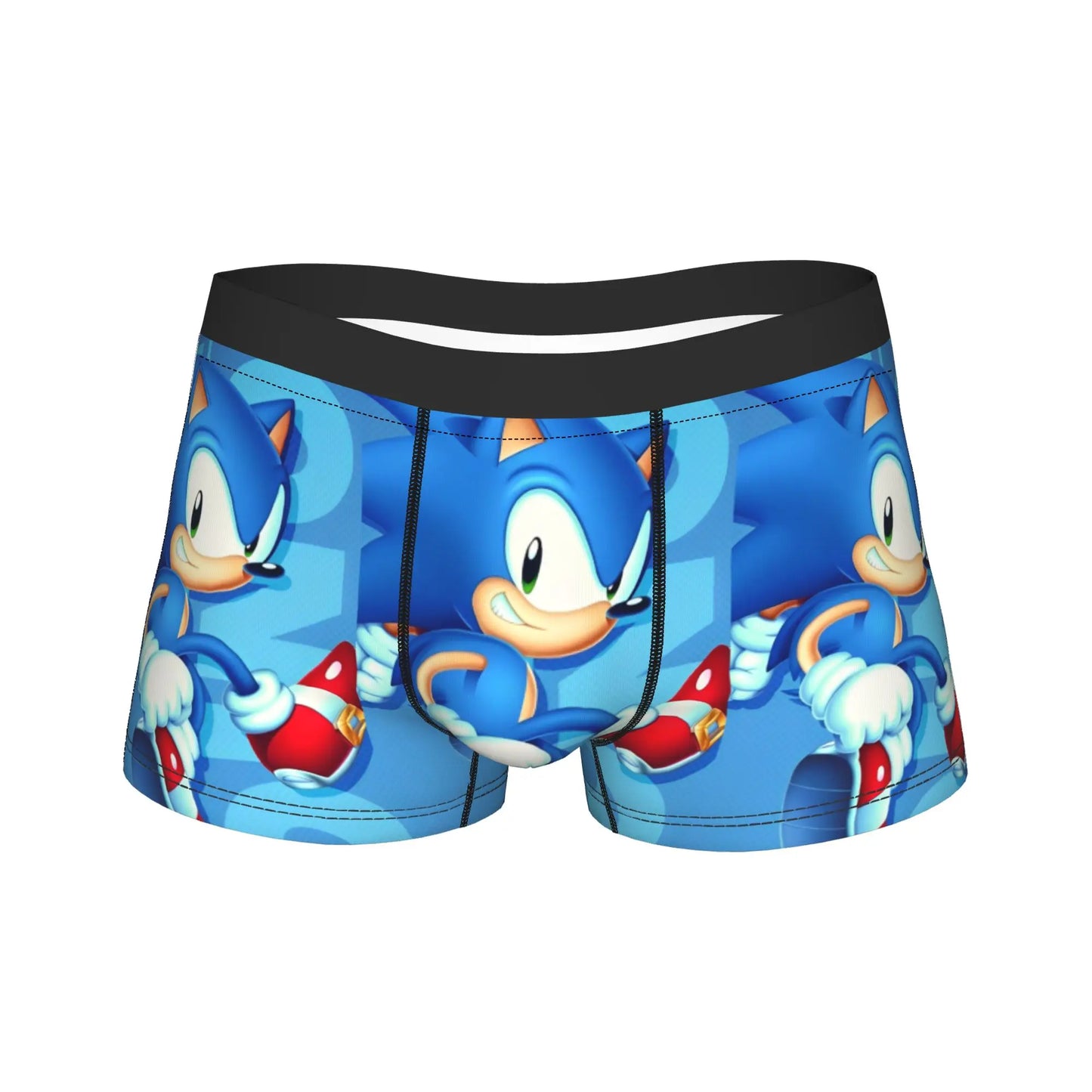S-Sonic Retro Game Cartoon Underwear  Printed Boxershorts Quality Men Panties Elastic Boxer Brief Birthday Present