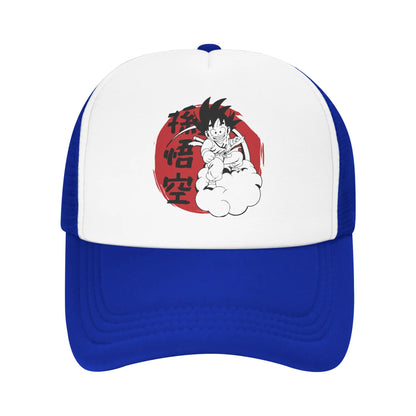 Czapka typu trucker Son Gohan D-Dragon Ball Z, unisex, czapki outdoorowe, czapka robocza typu trucker, czapka typu trucker, czapki typu snapback, czapki baseballowe z siateczką