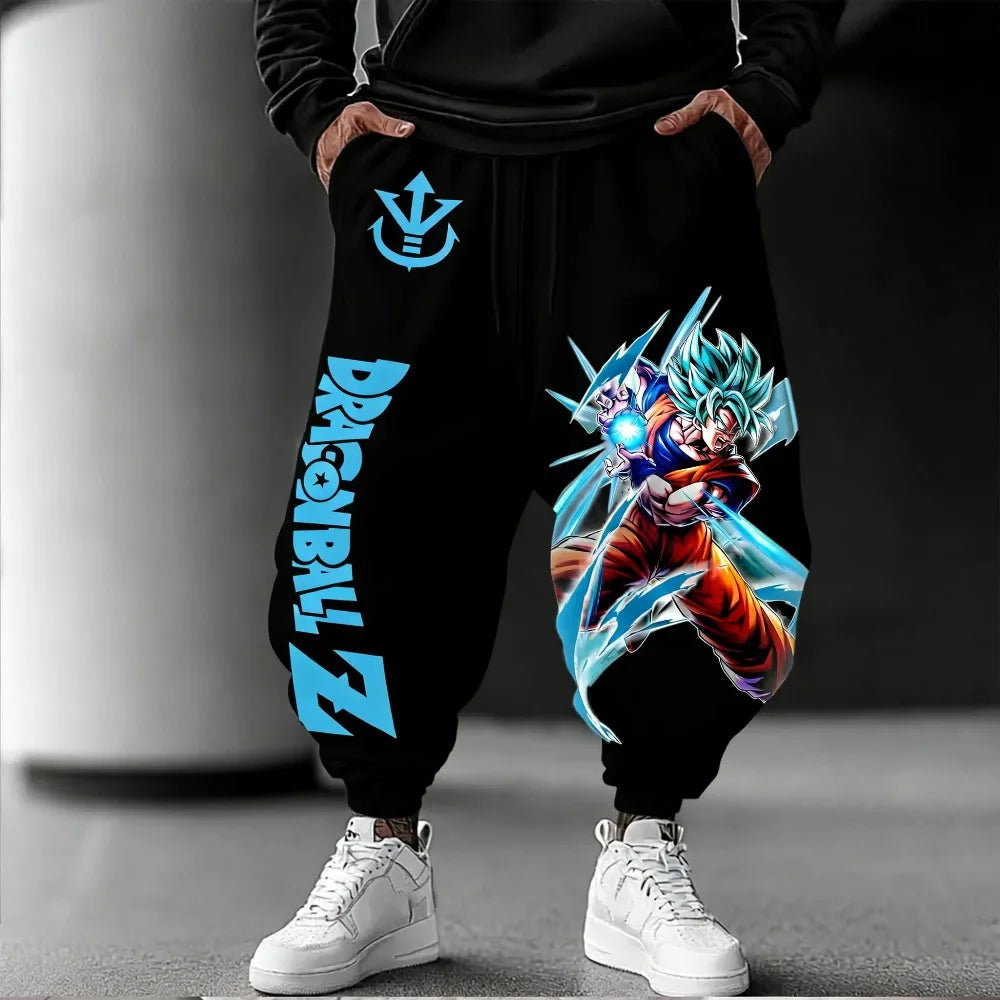 Unisex-Hose aus reiner Baumwolle Dragon Ball Goku 2026 Sommer-Neuheit Harajuku-Anime-Print Amerikanischer Hip-Hop Locker geschnittene Freizeithose