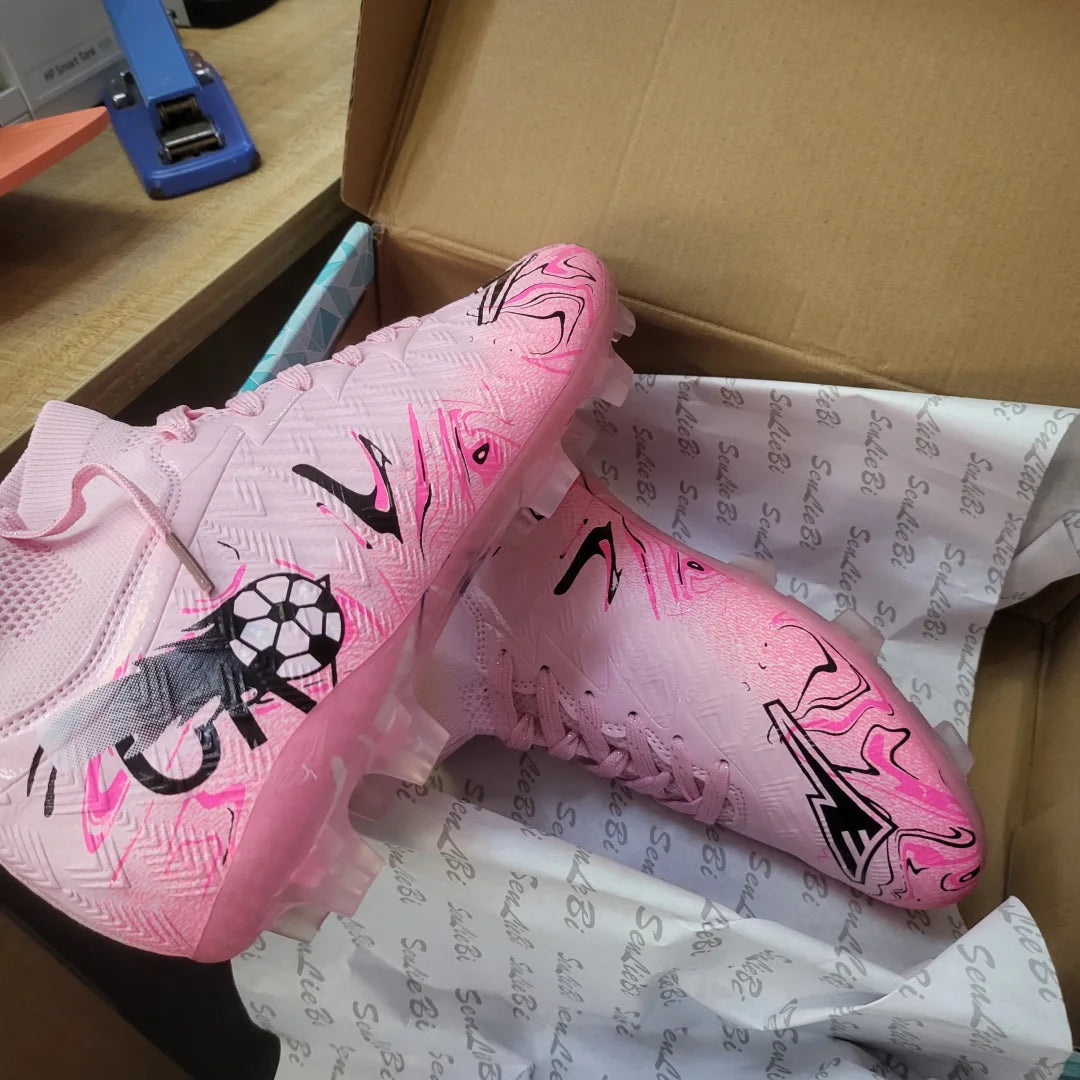 1 paire de chaussures de football pour adultes avec crampons TF, pour les étudiants, durables, antidérapantes, pour l'entraînement sur gazon et les matchs de football