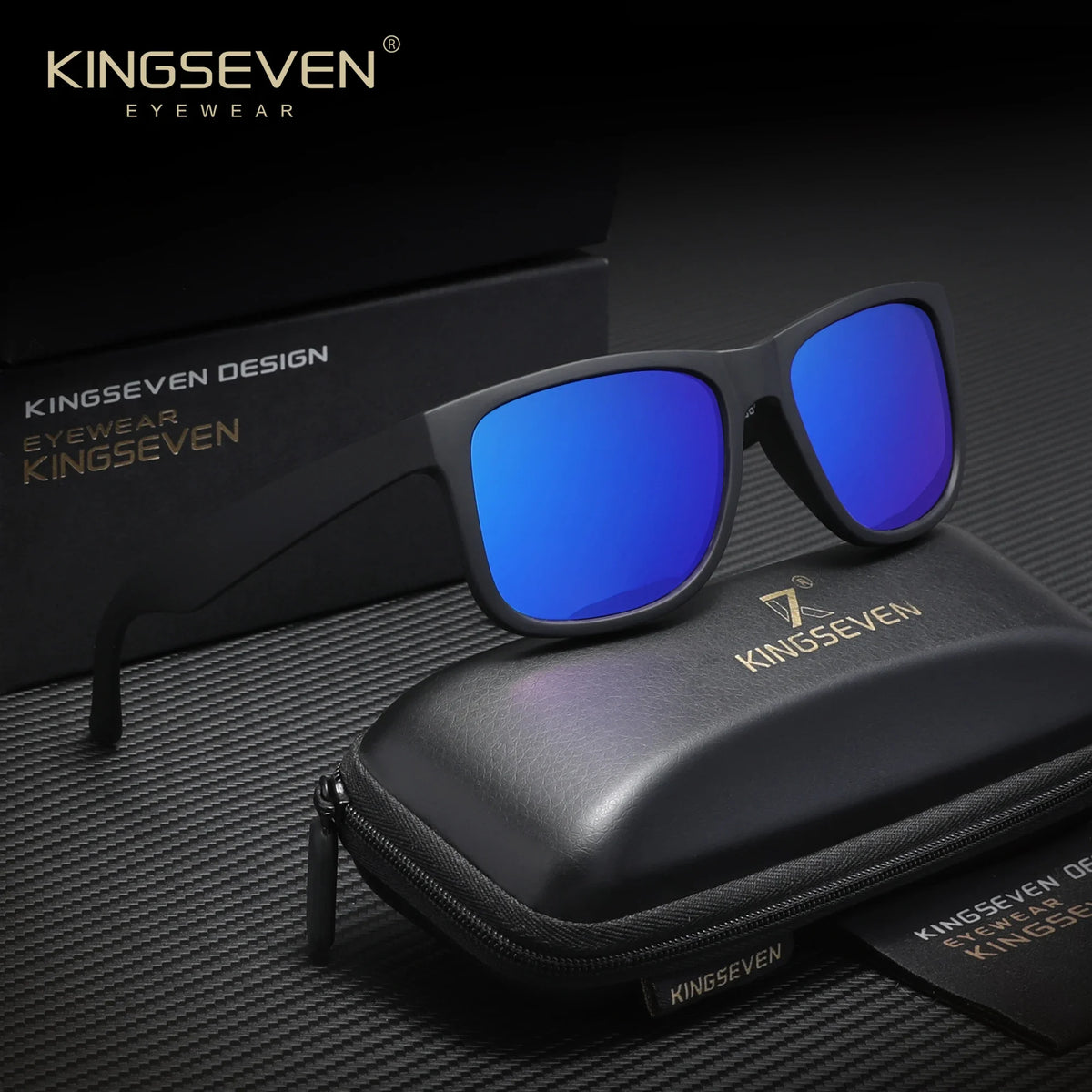 KINGSEVEN Fashion Square polarizované sluneční brýle pro muže a ženy – brýle na řízení, outdoor a cestování, UV400