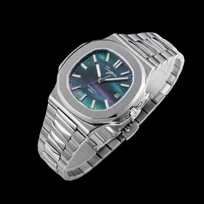 Sugess Men's Watch Automatic Mechanical Wristwatch Miyota 9015 Movement MOP Dial Luminous Waterproof 5bar Bracelet Luxury S466