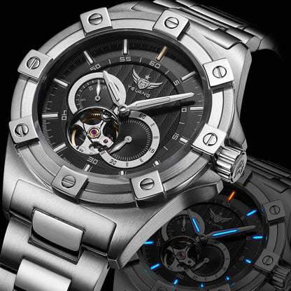 Yelang V1024 Men's Brand Watches 44mm Japan Miyota 82S7 Automatic Mechanical Movement Luminous Men's 100m Waterproof Business Watch