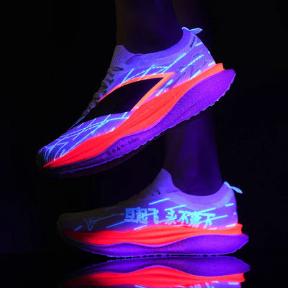 Specialty Marathon Men Running Shoes Carbon Plate Sports Breathable Lightweight Women's Comfortable Athletic Non-slip Sneakers