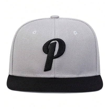Unisex P Letter Embroidery Hip-hop Hats Spring And Autumn Outdoor Adjustable Sports Casual Baseball Caps Sunscreen Hat