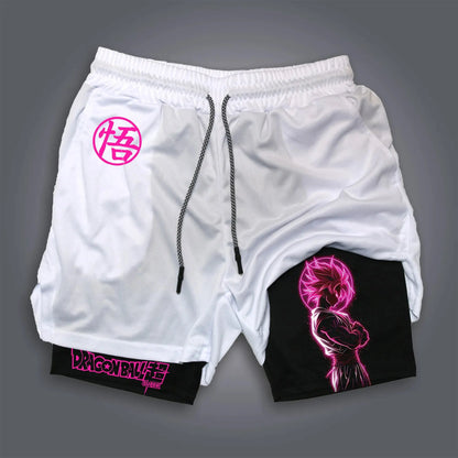 New Men's Dragon Ball Super Licensed Shorts 2025 - Japanese Anime Breathable Quick-Dry Beach Pants, Retro Y2K Hip Hop Style