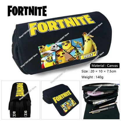 Fortnite Kinder-Stiftetasche Kawaii-Federmäppchen mit großem Fassungsvermögen, wasserdichte tragbare Cosplay-Stiftetasche, Büro-Schreibwaren, Geschenkspielzeug
