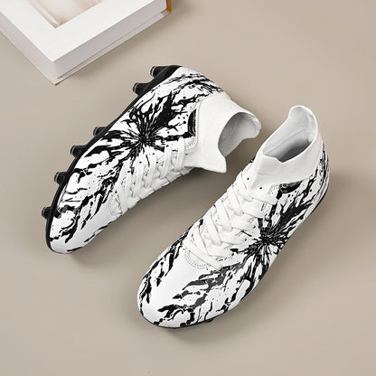 Chaussures de football pour hommes, crampons AG FG, semelles en PU absorbant les chocs et antidérapantes, pour adultes, idéales pour les entraînements de football en extérieur et les séances d’entraînement à haute in