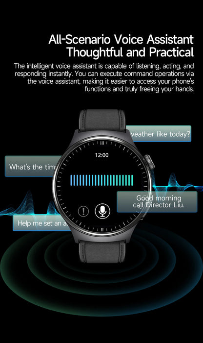 2026 AI Health Smartwatch ECG + PPG, Blood Pressure, Uric Acid & Body Fat Monitoring, AMOLED Display & Bluetooth Calling