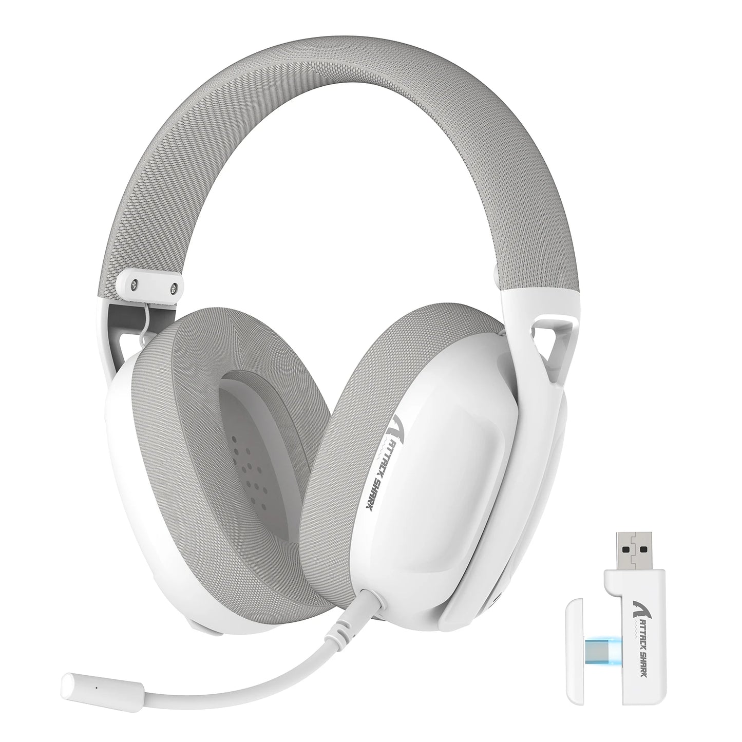 ATTACK SHARK L80 Ultra-Light 180g Gaming Headset – Tri-Mode Wireless (Bluetooth 5.3 / 2.4G / Wired), 5.1 Surround Sound, 40mm Drivers, Pluggable Mic