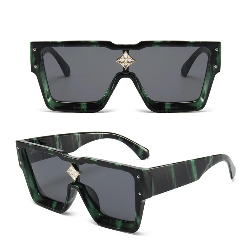 Stylish Cyclone Luxury Sunglasses for Men Women Brand Designer Square Sun Glasses Driving Aviation Fashion Shades UV400