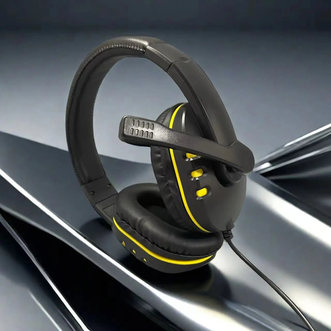 Cuffie cablate 7260 con microfono – Headset gaming e lavoro per PS4 PS5 Xbox One, studio e riunioni, auricolari con jack 3.5mm