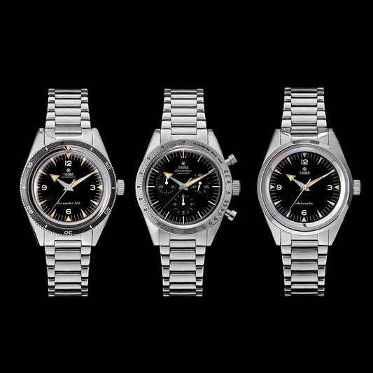Thron T026 38mm Watch Sapphire Crystal 316L Stainless Steel PT5000/Swiss Ronda Automatic Movement Vintage Style Men's Watch