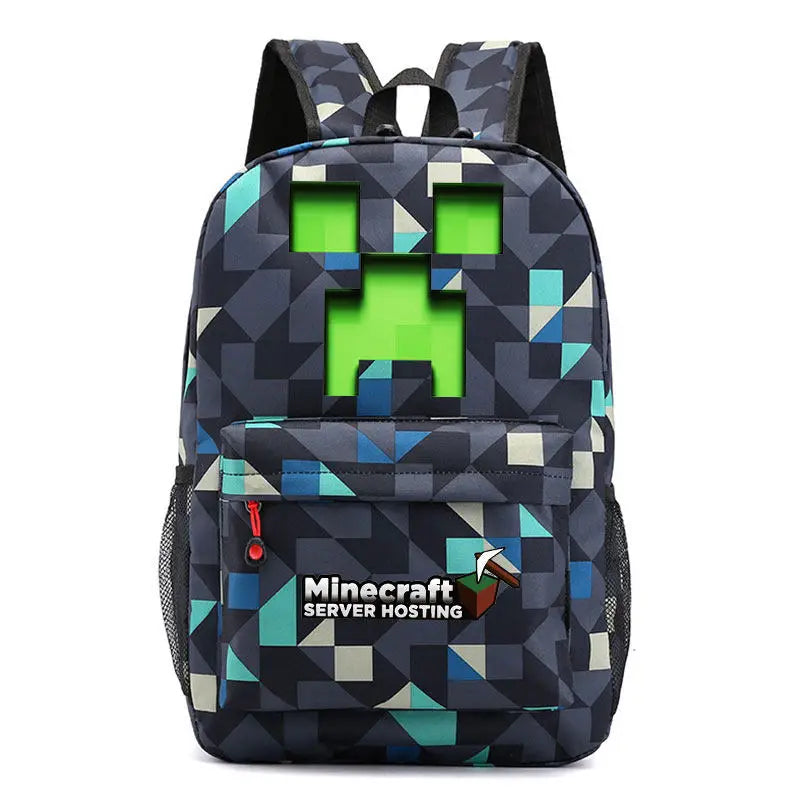 In Stock Minecraft Enderman Creeper Graphic Printed Backpack Large Capacity Lightweight Fashion Casual For Daily Travel Outdoor