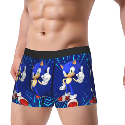 S-Sonic Retro Game Cartoon Underwear  Printed Boxershorts Quality Men Panties Elastic Boxer Brief Birthday Present