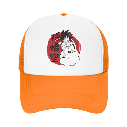Czapka typu trucker Son Gohan D-Dragon Ball Z, unisex, czapki outdoorowe, czapka robocza typu trucker, czapka typu trucker, czapki typu snapback, czapki baseballowe z siateczką