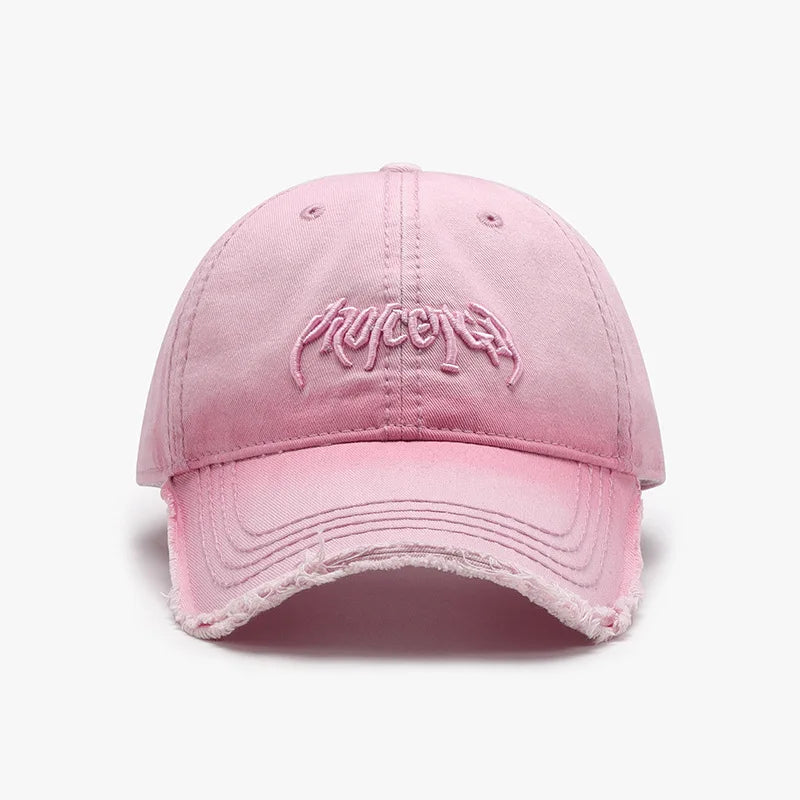 Casquette de baseball pour homme à broderie en 3D, en tissu souple, à bords irréguliers, style européen et américain, polyvalente et ajustable