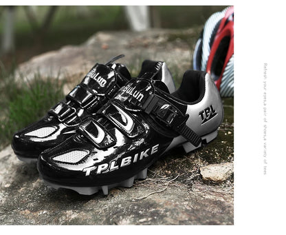New Men’s and Women’s Bicycle Shoes Outdoor Cycling Shoes with Three Functional Soles Professional Training Shoes