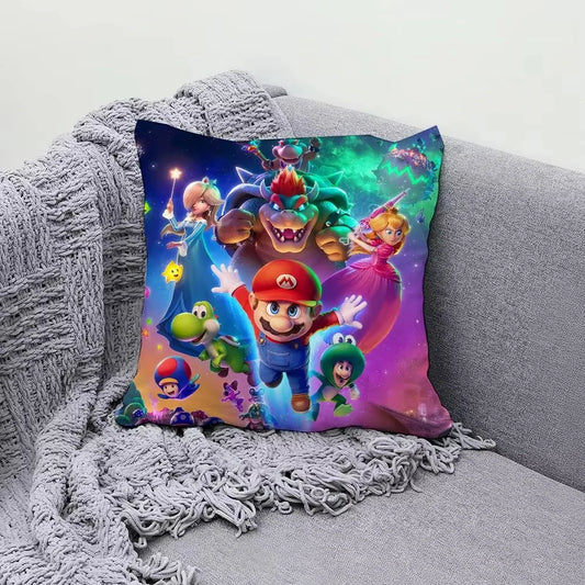 B-Bowser Princess D-Donkey Kong Pillow Case For Sofa Decor Car Office Room Printing Cushion Cover Decorations and Protector