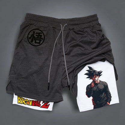 Dragon Ball Summer Son Goku Men's Bot Fitness 2026 Double-Layer Replica Two-Piece Loose-Fit Training Running Shorts Casual Pants