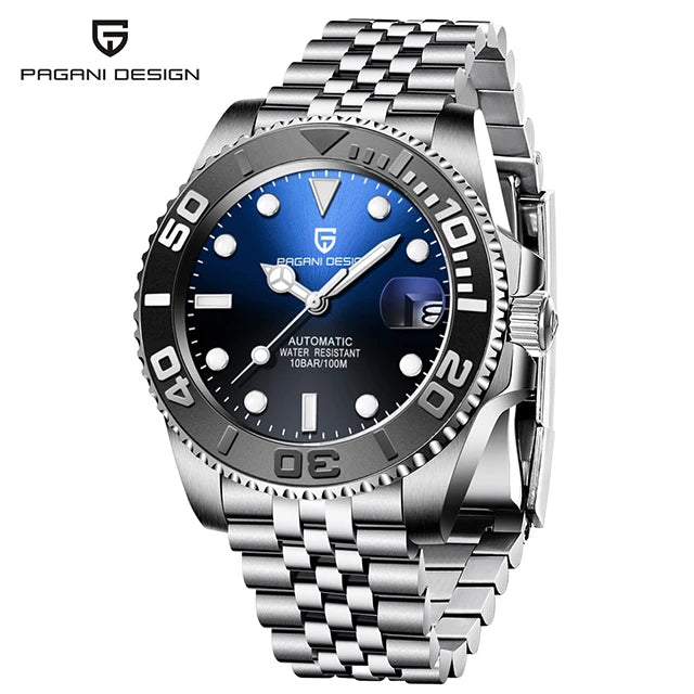 PAGANI DESIGN V2 Japan Mov't 40MM Luxury Men Mechanical Watch Sapphire Glass Ceramic Bezel Automatic Diving Watches for Men