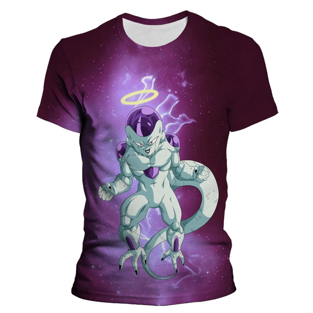 Men's Short Sleeved Cartoon 7 Dragon Ball Z T-shirt Children's Top T-shirt Children's Clothing Summer Short Sleeved Casual Wear