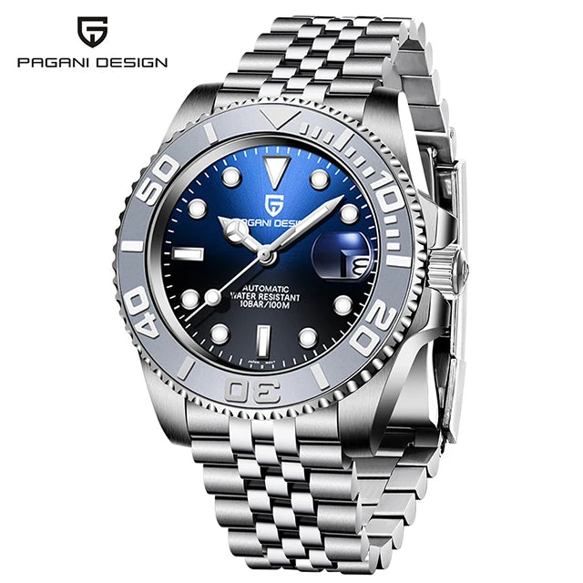 PAGANI DESIGN V2 Japan Mov't 40MM Luxury Men Mechanical Watch Sapphire Glass Ceramic Bezel Automatic Diving Watches for Men