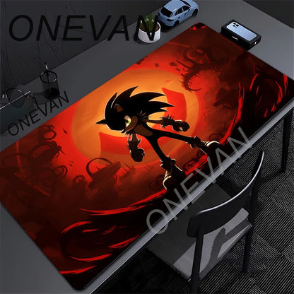 HD Printing Kawaii Sonics The Hedgehogs Mouse pad XXL Large Locking Edge Non-slip Speed Keyboard Mats Computer Gamers