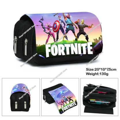 Anime-Federmäppchen Kawaii Fortnite Stifteetui mit großem Fassungsvermögen, wasserdichte Handheld-Cosplay-Stiftetasche, Büro-Schreibwaren, Geschenkspielzeug