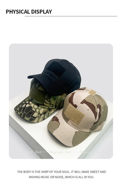 Velcro Strap CAMO Outdoor Baseball Hats Sunshade American New Unisex Versatile Sports Fashion Personal Peaked Caps Tactic Riding
