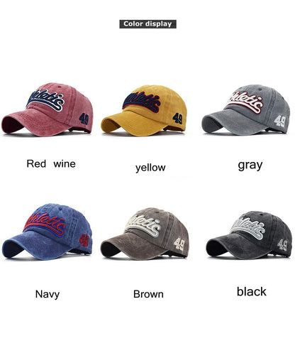 CNTANG Casquette de baseball pour homme, mode estivale, coton, lettres brodées, style hip-hop, snapback, décontractée, pour le plein air, casquettes de sport pour homme, réglable
