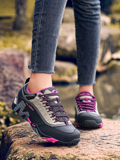 Zapatillas de trekking para hombre Outdoor Lover, impermeables, botas de montaña de cuero genuino, calzado táctico para caza en bosque