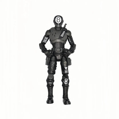 Neue Fortnite Trooper Sky Fox Raven Black8 Spielfigur – bewegliche Cartoon-Actionfigur, cooles dekoratives Ornament und Spielzeug