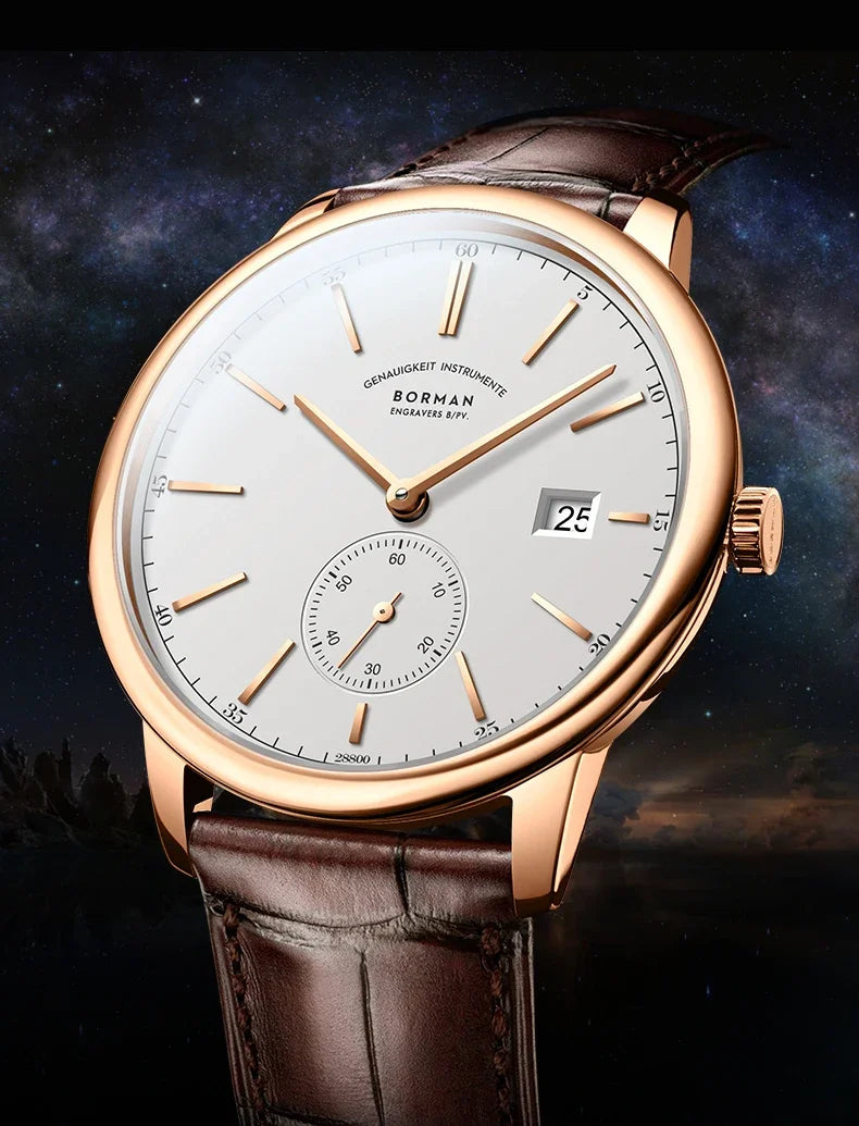 BORMAN BM3817 TOP Watch New 42 Luxury Men Automatic Mechanical Men's Watches Sapphire Ultra-thin 50M Waterproof Sub Dial Clocks