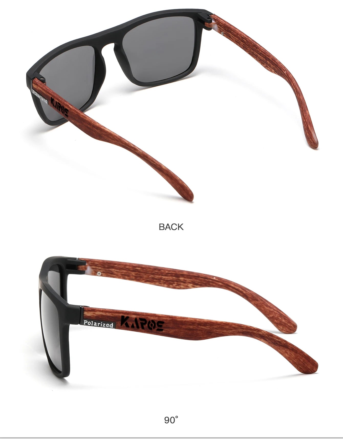 Karos Vintage Polarized Sunglasses Fashion Square Travel Driving Fishing Glasses Men Women Sports UV400 Eyewear Box YZ2024WB